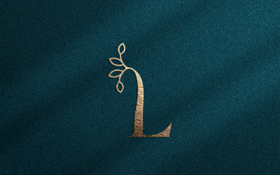 Logo Rose Gold Nature Leaf Crown Beauty L