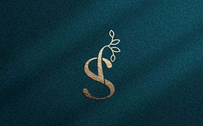 Rose Gold Nature Leaf Crown Beauty Logo S