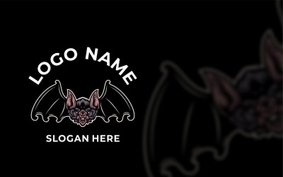 Diseño gráfico de logotipo murciélago vampiro