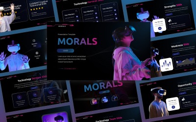 Erkölcs – technológia többcélú PowerPoint sablon