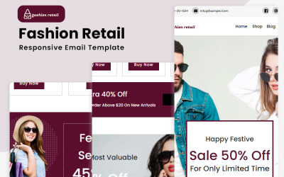 Fashion Retail - Адаптивный шаблон информационного бюллетеня