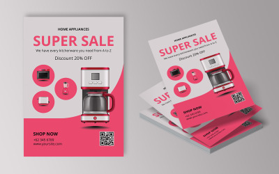 Flyer de modèle d&amp;#39;appareils ménagers