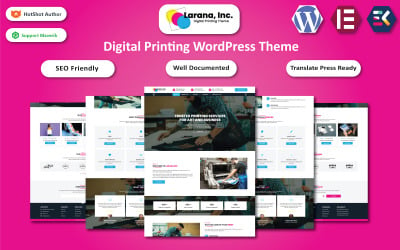 Larana Inc — шаблон WordPress для цифровой печати