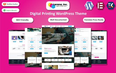 Larana Inc — WordPress Elementor шаблон для цифровой печати