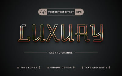 Luxury - Editable Text Effect, Font Style