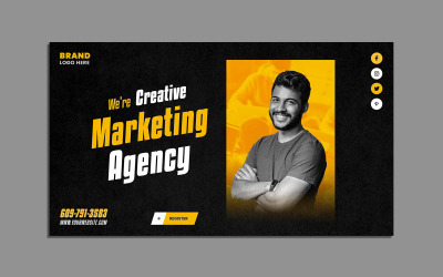 Modelo de Banner da Web de Agência de Marketing Digital 02