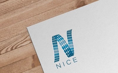 Modèle de logo numérique N Letter Nice