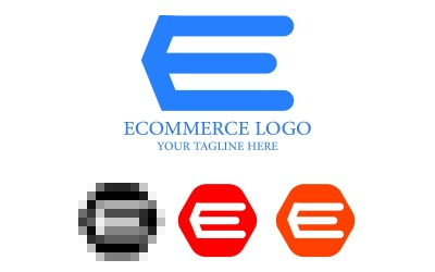 Logo elektronického obchodu - písmeno E Logo
