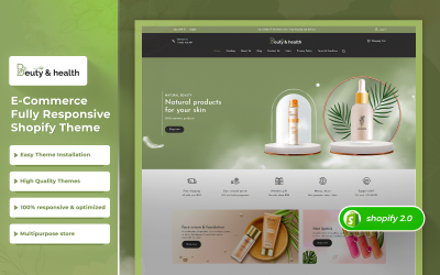 Güzellik ve sağlık - Duyarlı Shopify 2.0 Teması