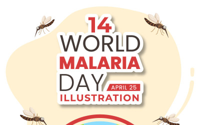 14 Ilustración del Día Mundial de la Malaria