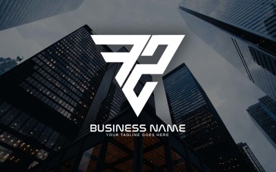 Création de logo professionnel FZ Letter pour votre entreprise - Identité de marque