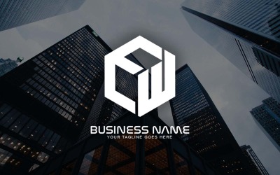 Design professionale del logo della lettera EW per il tuo business - Identità del marchio