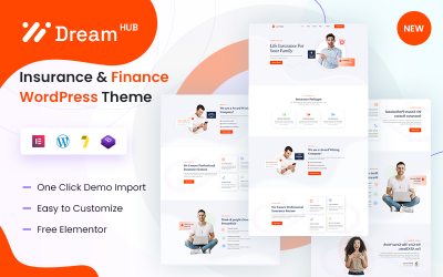 DreamHub — motyw WordPress dotyczący ubezpieczeń i finansów