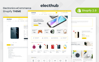 Electhub – магазин електроніки та гаджетів. Адаптивна тема Shopify 2.0