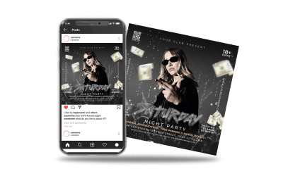 night music party event flyer social media