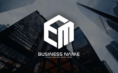 NOVO Design de logotipo profissional com letras EM para o seu negócio - Identidade da marca