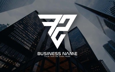 Professioneel FZ Letter Logo-ontwerp voor uw bedrijf - merkidentiteit