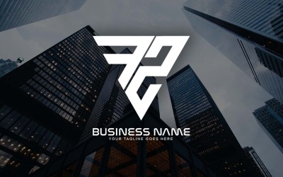 Professionelles FZ Letter Logo Design für Ihr Unternehmen - Markenidentität
