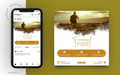 Seyahat ve Turizm Tanıtım Yazısı ve Sosyal Medya Banner Şablonu