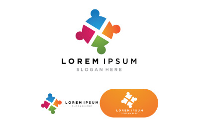 Community team, network and social icon design template1