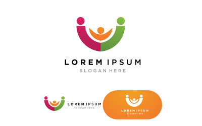 Community team, network and social icon design template2