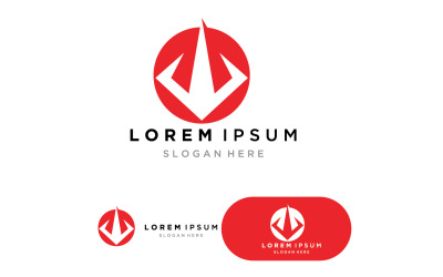 Diseño de ilustración de plantilla de logotipo de tridente1