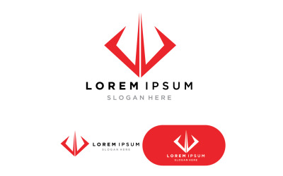 Diseño de ilustración de plantilla de logotipo de tridente2