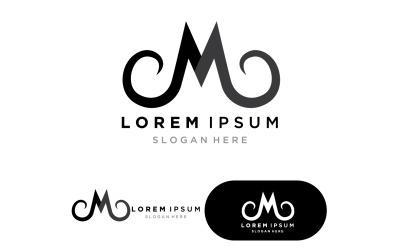 Plantilla de logotipo de letra M ilustración vectorial versión 4