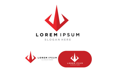 Plantilla de logotipo Trident diseño de ilustración vectorial v1