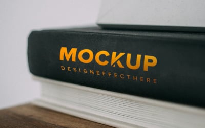 Close Up on Luxury Book Cover Mockup Graphic by Graphicswizard