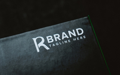 Logo mockup with depth texture background