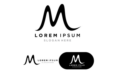 M Letter Logo Template Vektor Illustration Version 6