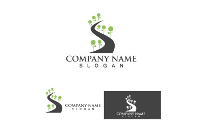 Eco Energy Vector Logo liść symbol. kolor zielony v7