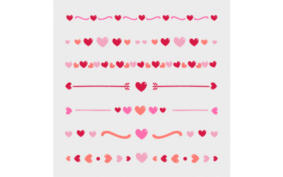 Hearts Border Collection Illustration