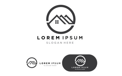 Logo- und Symbolvorlage für Wohngebäude v23