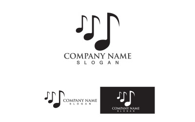 Musique logo casque icône vector design illustration 3
