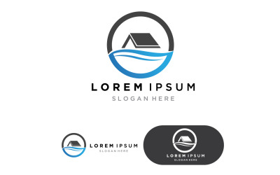 Otthonépületek logója és szimbólumsablonja v19