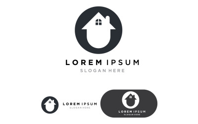 Otthoni épületek logója és szimbólumsablonja v13
