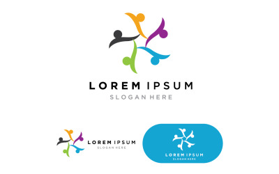 Plantilla de diseño de logotipo comunitario para equipos o grupos versión 3
