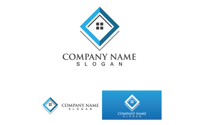 Bienes Raíces hogar, propiedad y construcción diseño de logotipo 7