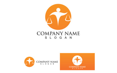 Droit de la justice Logo design vector illsutration v2