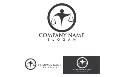 Droit de la justice Logo design vector illsutration v3