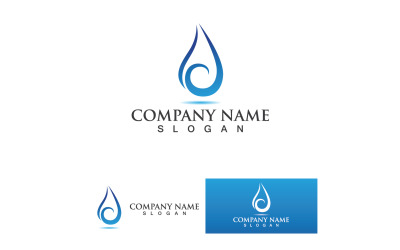 Gota de agua Logo vector ilustración v4
