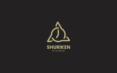 Shuriken Line Art Logo-Stil
