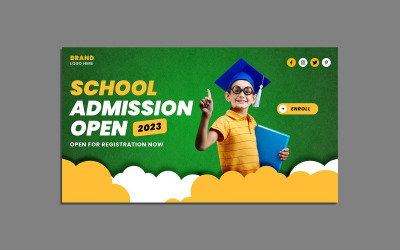 Banner web abierto de admisión a la escuela 01
