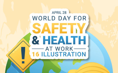 16 Día Mundial de la Seguridad y la Salud en el Trabajo Ilustración