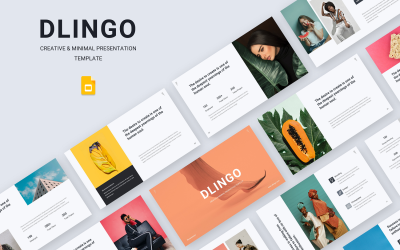 Dlingo - Modèle de diapositive Google créatif et minimal