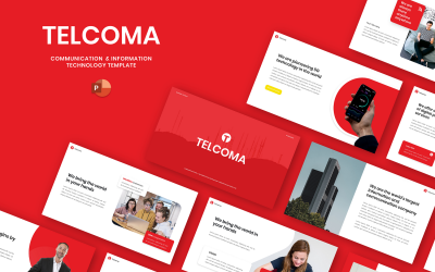 Telcoma - Plantilla de PowerPoint para tecnología de la información y la comunicación