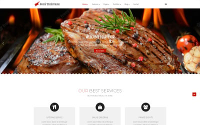 Avenir Steak House 餐厅 Joomla 4 和 Joomla 5 模板