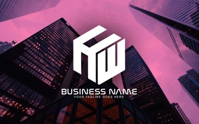 Design profissional de logotipo de letra HW para sua empresa - identidade de marca